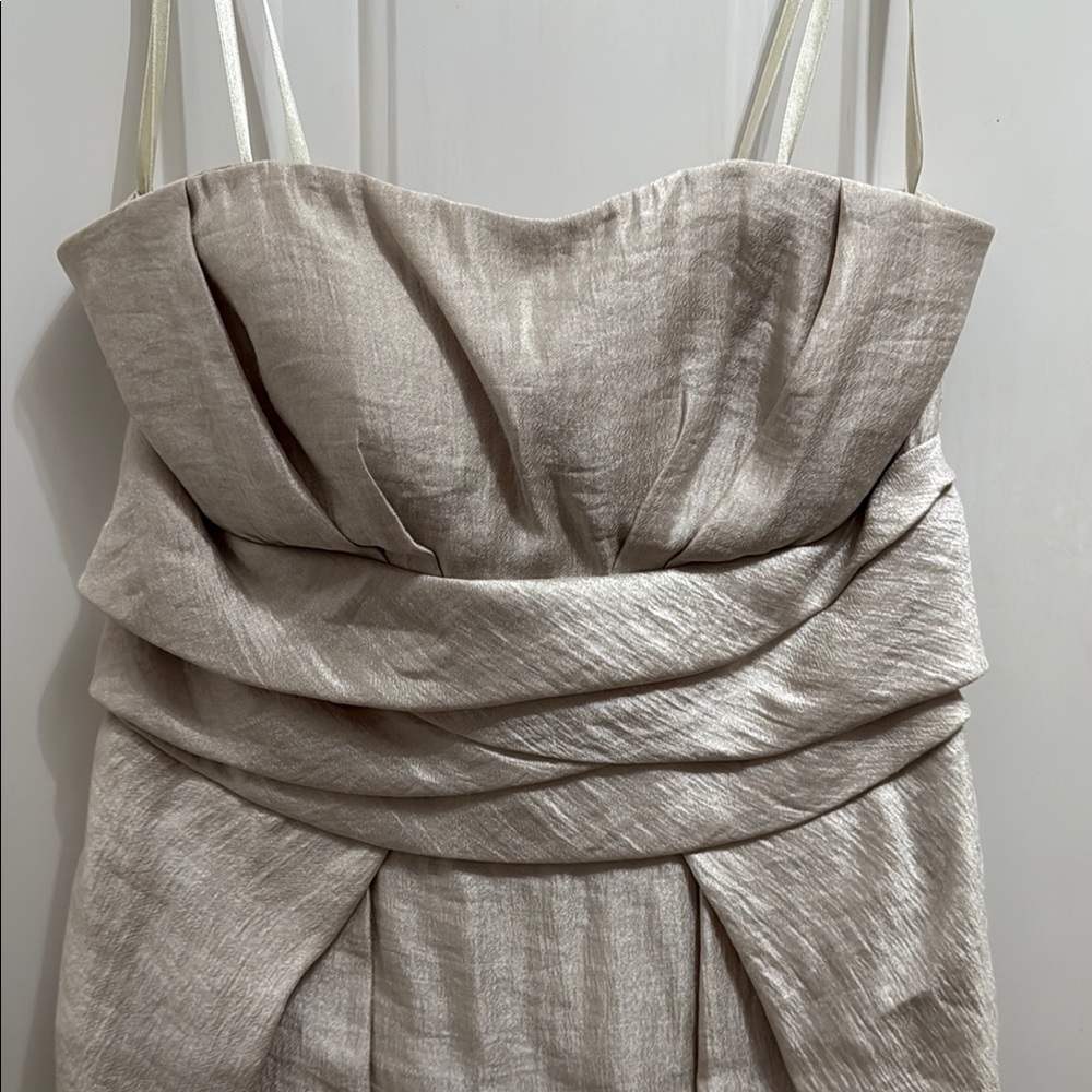 Elegant Champagne Strapless Dress